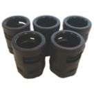 Deta Male Corrugated Conduit Adaptors 20mm Black 5 Pack
