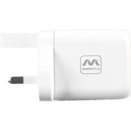 Masterplug 2-Outlet Type A & C Plug-In USB Charger 4A