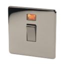 Crabtree Platinum 20A 1-Gang DP Control Switch Black Nickel with Neon
