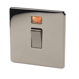 Crabtree Platinum 20A 1-Gang DP Control Switch Black Nickel with Neon