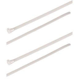 Essentials Non Fire Rated Easy Release Cable Ties Natural 30cm x 0.75cm 100 Pack