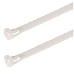 Essentials Non Fire Rated Easy Release Cable Ties Natural 30cm x 0.75cm 100 Pack