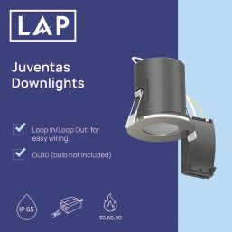 LAP Juventas Fixed  Fire Rated Downlight Brushed Nickel
