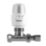 Drayton RT414 15mm x 1/2" White Straight Traditional Thermostatic Radiator Valve & Lockshield