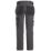 Snickers 6271 Full Stretch Trousers Steel Grey / Black 36" W 32" L