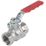 Pegler PB500 Compression Full Bore 3/4" Lever Ball Valve with Red Handle