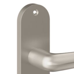 Cooke & Lewis Amga WC Lever on Backplate Handle Pair Satin Nickel