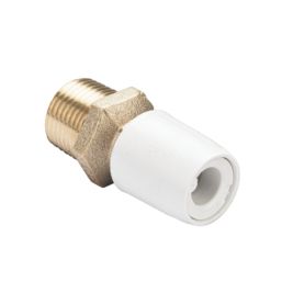 Hep2O  Plastic Push-Fit Adapting Male Coupler 10mm x 1/2"