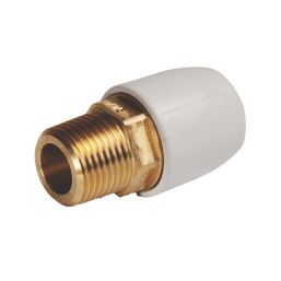 Hep2O  Plastic Push-Fit Adapting Male Coupler 10mm x 1/2"