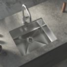 ETAL Elite 1 Bowl Stainless Steel Inset / Undermount Kitchen Sink Brushed 540mm x 205mm