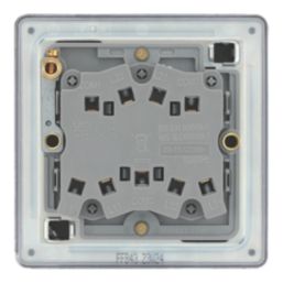 LAP  20A 16AX 3-Gang 2-Way Switch  Matt Black with Colour-Matched Inserts