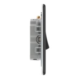 LAP  20A 16AX 3-Gang 2-Way Switch  Matt Black with Colour-Matched Inserts