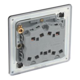 LAP  20A 16AX 3-Gang 2-Way Switch  Matt Black with Colour-Matched Inserts