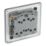 LAP  20A 16AX 3-Gang 2-Way Switch  Matt Black with Colour-Matched Inserts