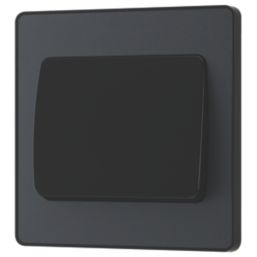 British General Evolve 20A 16AX 1-Gang 2-Way Wide Rocker Light Switch  Grey with Black Inserts