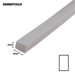 Essentials S2-W10 PVC Foam Draught Seal White 10m