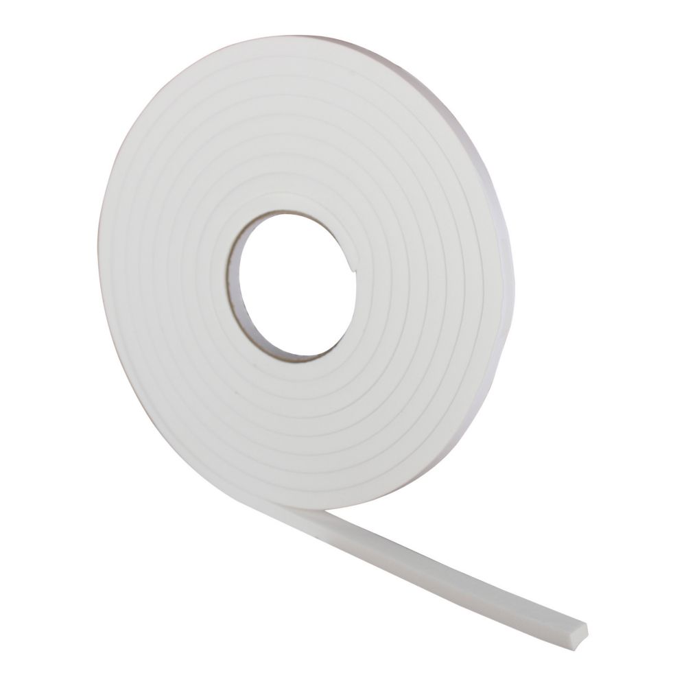 Essentials S2-W10 PVC Foam Draught Seal White 10m - Screwfix