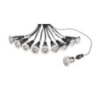 Saxby Ikon Pro 35mm Outdoor Round LED Deck Light Kit Polished Stainless Steel 7.5W 10 x 28lm 10 Pack