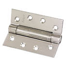 Eclipse  Satin Stainless Steel Ungraded Fire Rated Adjustable Self-Closing Hinges 102mm x 76mm 2 Pack