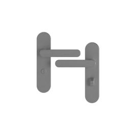 Cooke & Lewis Maugan WC Lever on Backplate Door Handles Pair Titanium