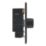 LAP  3-Gang 2-Way LED Dimmer Switch  Matt Black with Colour-Matched Inserts