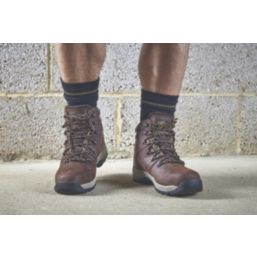 Apache AP315CM Size 11  Brown Water-Resistant Steel Toe Cap Safety Boots