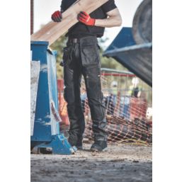 Scruffs Worker Plus Work Trousers Black 34" W 29" L