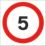 5mph Speed Limit Non-Reflective Stanchion Sign 450mm x 450mm