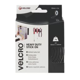 Velcro Brand  Black Heavy Duty Stick-On Tape 1m x 50mm