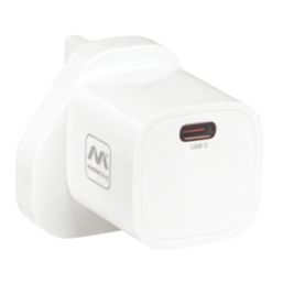 Masterplug 1-Outlet Type C Plug-In USB Charger White 3A