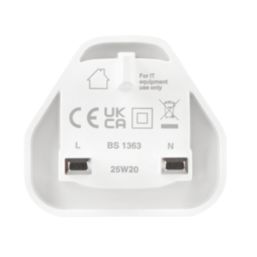 Masterplug 1-Outlet Type C Plug-In USB Charger White 3A