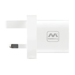 Masterplug 1-Outlet Type C Plug-In USB Charger White 3A