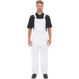 Bib & Brace Overalls White X Large 45" W 31" L