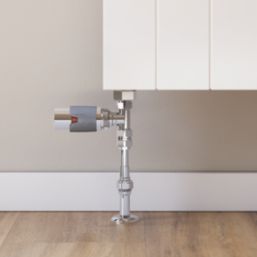 Flomasta 1/2" BSP Male Taper x 15mm Compression 93.4mm Chrome Radiator Telescopic Valve Extender