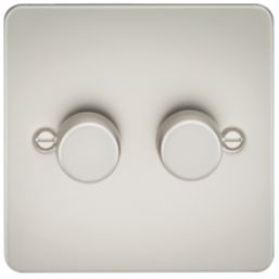 Knightsbridge  2-Gang 2-Way LED Intelligent Dimmer Switch  Pearl