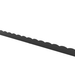 Apollo Metal Lawn Edge Kit (Wave) Matt Black Powder Coated 0.91m