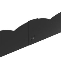 Apollo Metal Lawn Edge Kit (Wave) Matt Black Powder Coated 0.91m