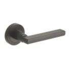 Designer Levers Scylla Lever on Rose Door Handle Pair Matt Black