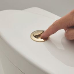 Highlife Bathrooms  Dual-Flush Close Couple Cistern Flushing Button Brushed Brass