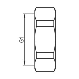 Flomasta BSP Female Cylinder Blank 1" x