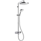 Mira Form Rear-Fed Exposed Chrome Thermostatic Dual Outlet Mixer Shower