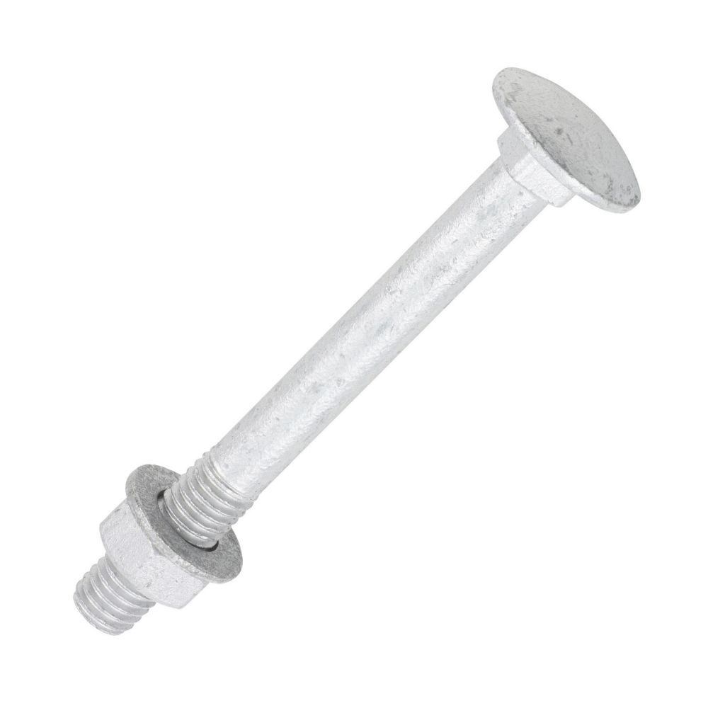 Timco Exterior Coach Bolts Carbon Steel Organic Silver Coating M8 x