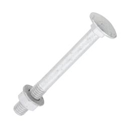 Timco Exterior Carriage Bolts Carbon Steel Organic Silver Coating M8 x 75mm 10 Pack