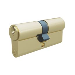 Smith & Locke Fire Rated 1 Star Double Double Cylinder Lock 35-35 (70mm) Polished Brass