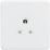 Knightsbridge  5A 1-Gang Unswitched Socket Matt White with White Inserts