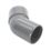 FloPlast Solvent Weld Conversion Bend 135° Grey 40mm 5 Pack