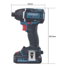 Erbauer EID18-Li 18V 1 x 2.0Ah Li-Ion EXT Brushless Cordless Impact Driver