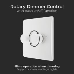 British General 800 Series 2-Gang 2-Way LED Dimmer Switch  White