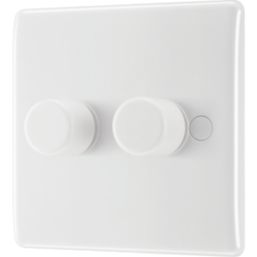 British General 800 Series 2-Gang 2-Way LED Dimmer Switch  White