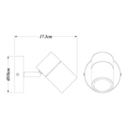 LAP Telloy Round 1-Light Bathroom Spotlight Brushed Steel